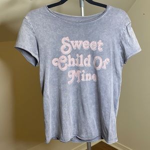 “Sweet Child Of Mine” Graphic Pink & Grey T-shirt